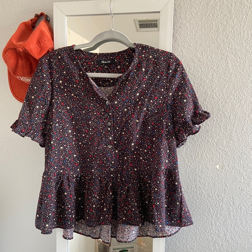 Madewell starry night blouse